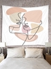 Sketching Lips Pattern Tapestry