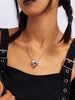 Skull Heart Pendant Necklace