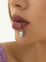 Skull Pendant Punk C-shaped Labret