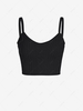Sleeveless Solid Color Knit Crop Top Black