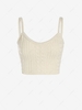 Sleeveless Solid Color Knit Crop Top Light coffee