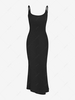 Slick Backless Sleeveless Bodycon Dress M Black