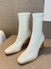 Slip On Chunky Heeled Square Toe Mid-calf Boots