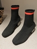 Slip On Chunky Heeled Stretch Boots