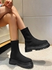 Slip On Platform Stretch Boots