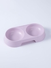 Solid Color Double Pet Bowl
