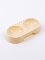 Solid Color Double Pet Bowl