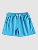Solid Color Drawstring Back Pocket Beach Shorts S Light blue
