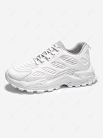 Solid Color Lace-up Front Clunky Sneakers