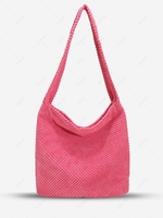 Solid Color Large Capacity Corduroy Shoulder Bag