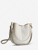 Solid Color Large Capacity Textured Shoulder Bag