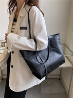 Solid Color Large Capacity Tote Bag