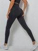 Solid Color Lift Butt Sports Yoga Leggings M Black