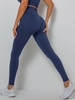 Solid Color Lift Butt Sports Yoga Leggings S Deep blue