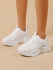 Solid Color Mesh Panel Chunky Sneakers