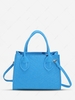Solid Color Mini Handle Crossbody Bag