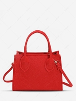 Solid Color Mini Handle Crossbody Bag