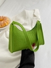 Solid Color Minimalist Zipper Felt Embossed Shoulder Bag
