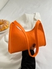 Solid Color Minimalist Zipper Felt Embossed Shoulder Bag