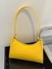 Solid Color Minimalist Zipper Felt Embossed Shoulder Bag