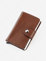 Solid Color Multi-Compartment Tri-fold Wallets