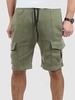 Solid Color Multi-pocket Sweatshorts Xxl Light green
