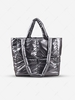 Solid Color Padded Down Tote Bag