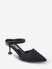 Solid Color Pointed Toe High Heel Sandals