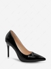 Solid Color Pointed Toe Stiletto Heel Pumps
