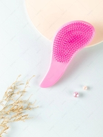 Solid Color Portable Soft Teeth Massage Wet And Dry Hair Comb