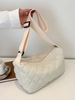 Solid Color Quilted Shoulder Bag