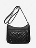 Solid Color Retro Quilted Crossbody Bag