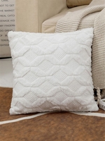 Solid Color Rhombus Textured Pillowcase