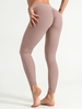 Solid Color Rhombus Textured Scrunch Butt Sports Leggings M Light pink