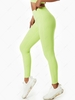 Solid Color Scrunch Butt Wide Waistband Yoga Leggings Xl Green