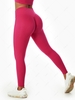 Solid Color Scrunch Butt Wide Waistband Yoga Leggings Xl Light pink