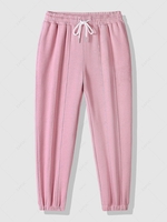 Solid Color Sport Jogger Sweatpants S Pink