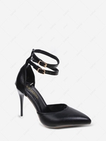 Solid Color Stiletto Heel Pointed Toe Pumps