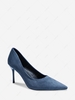 Solid Color Stiletto Heel Pumps
