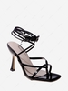 Solid Color Strap Wrap High-heeled Sandals