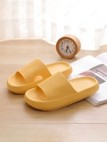 Solid Color Thick Bottom Soft Bath Slippers