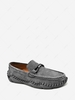 Solid Color Topstitching Design Loafers