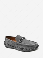 Solid Color Topstitching Design Loafers
