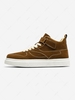 Solid Color Topstitching Design Magic Tape High Top Skate Shoes