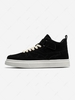 Solid Color Topstitching Design Magic Tape High Top Skate Shoes