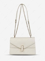 Solid Color Two Straps Crossbody Bag