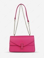 Solid Color Two Straps Crossbody Bag