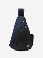 Solid Color Waterproof Large Capacity Chest Bag with Headphone Port