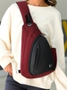 Solid Color Waterproof Large Capacity Chest Bag with Headphone Port