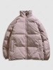 Solid Color Zip Fly Puffed Padded Jacket Xs Light pink